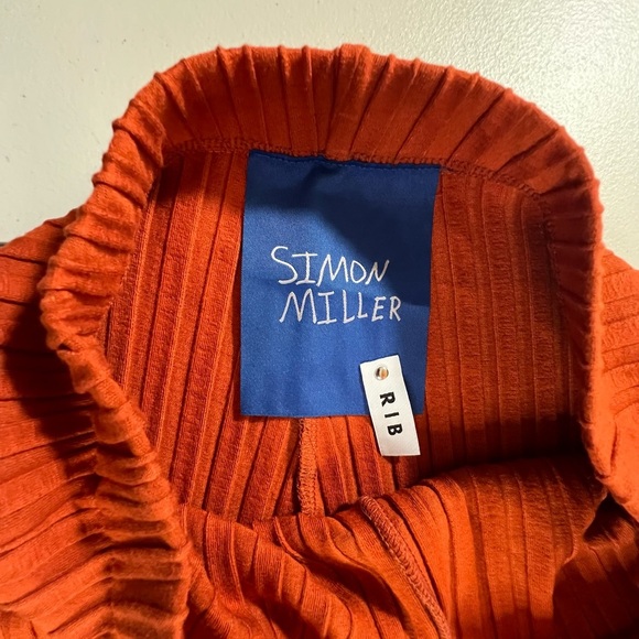 SIMON MILLER Cyrene Ribbed Knit Pants in Burnt Orange, Size Extra Small, NEW - Picture 5 of 12